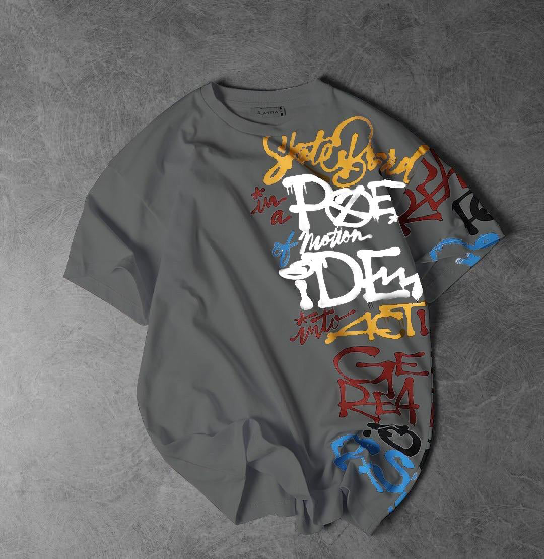 Writing printed  Drop shoulder