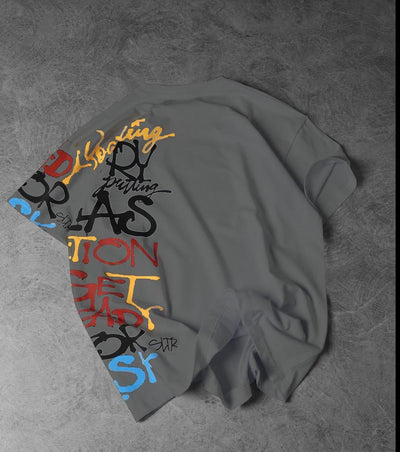 Writing printed  Drop shoulder