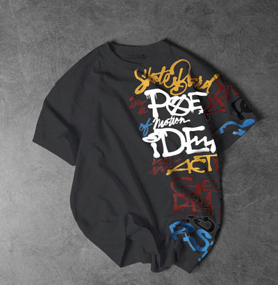 Writing printed  Drop shoulder